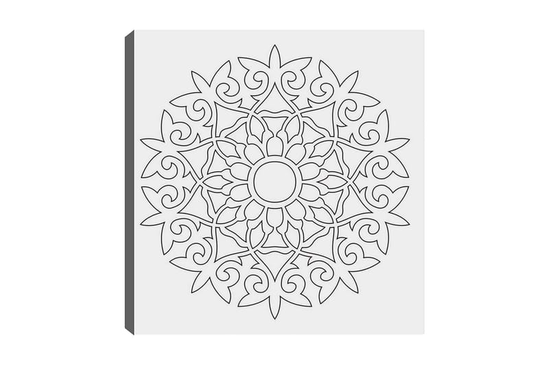 Dekorativ Canvastavla 30x30 cm, Vit|Svart