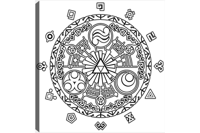 Dekorativ Canvastavla 30x30 cm - Vit|Svart - Inredning & dekor - Tavlor & konst - Canvastavla