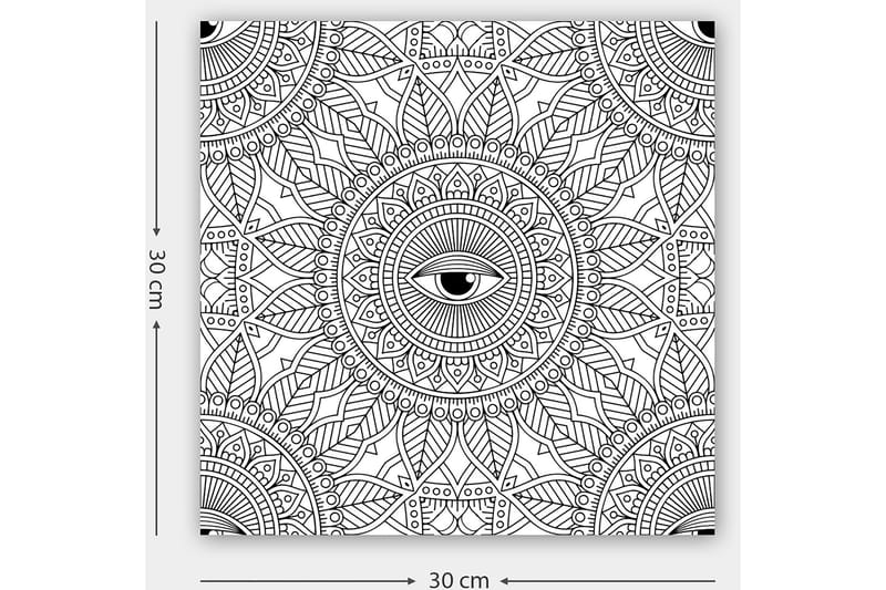 Dekorativ Canvastavla 30x30 cm - Vit|Svart - Inredning & dekor - Tavlor & konst - Canvastavla