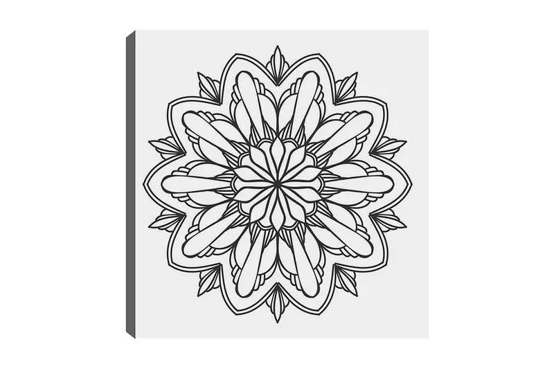 Dekorativ Canvastavla 30x30 cm, Vit|Svart