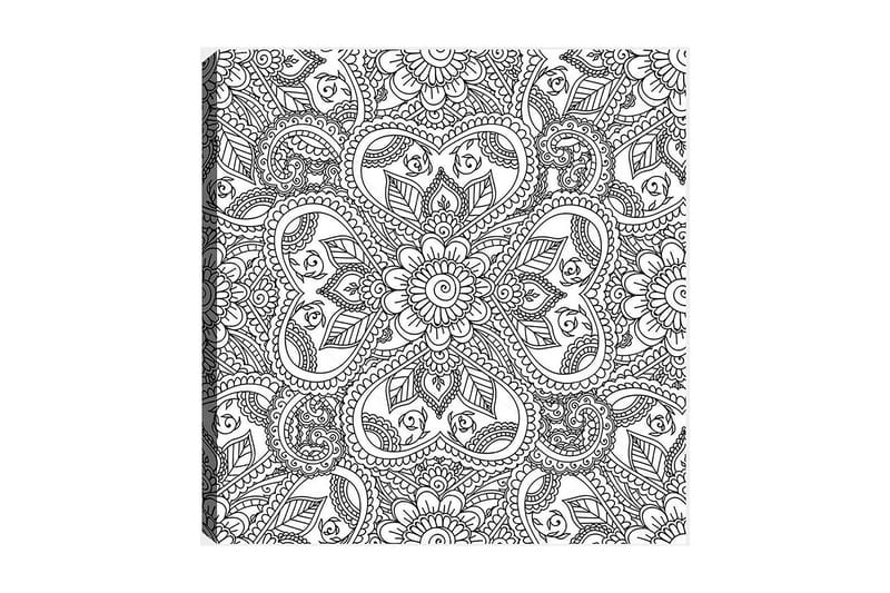 Dekorativ Canvastavla 30x30 cm, Vit|Svart