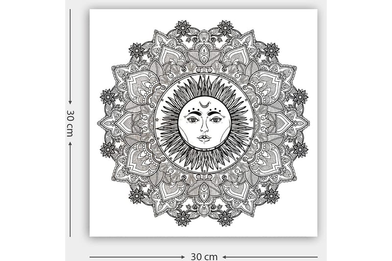 Dekorativ Canvastavla 30x30 cm - Vit|Svart - Inredning & dekor - Tavlor & konst - Canvastavla