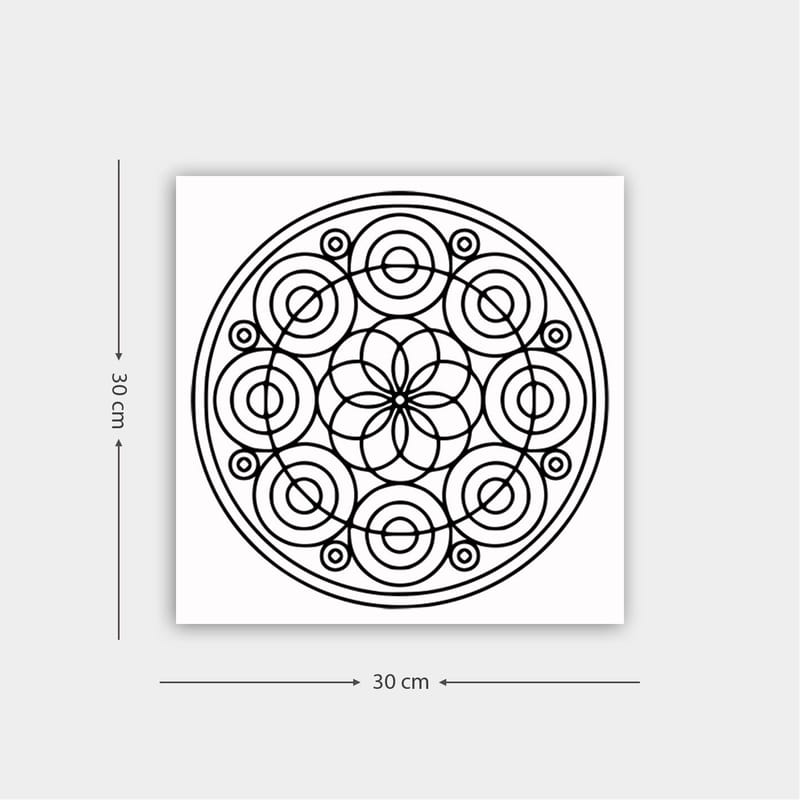 Dekorativ Canvastavla 30x30 cm - Vit|Svart - Inredning & dekor - Tavlor & konst - Canvastavla