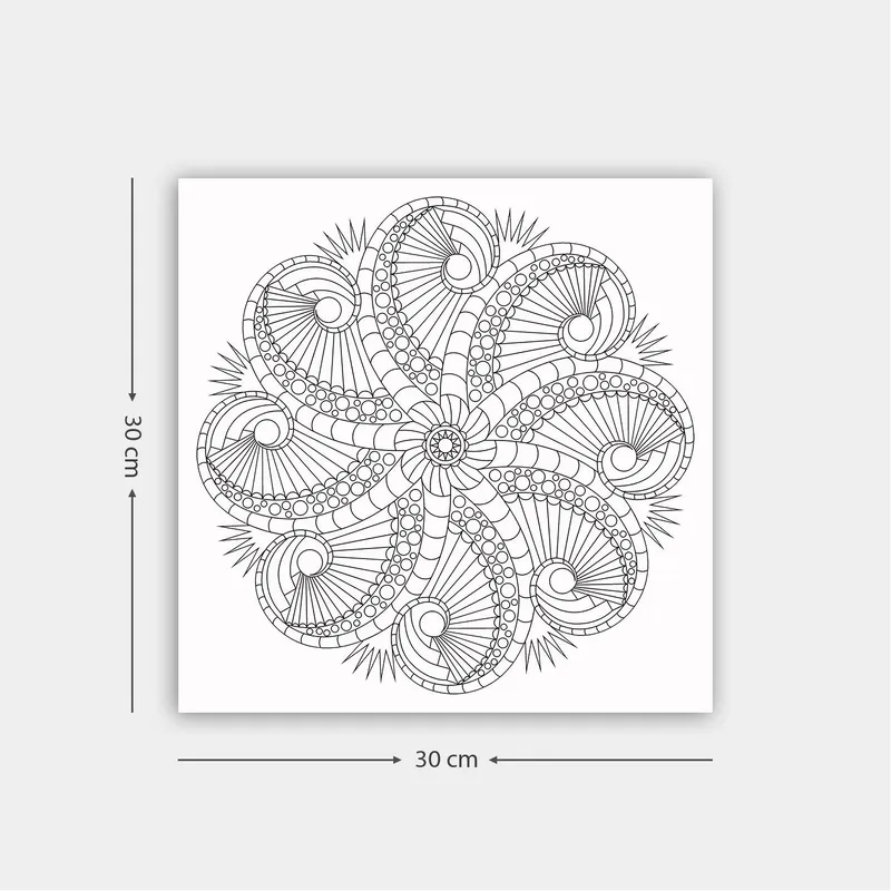 Dekorativ Canvastavla 30x30 cm, Vit|Svart