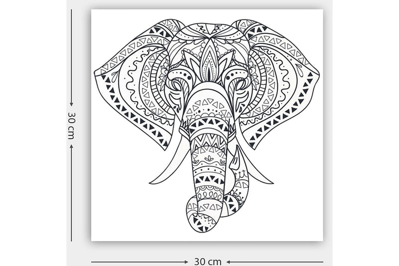 Dekorativ Canvastavla 30x30 cm - Vit|Svart - Inredning & dekor - Tavlor & konst - Canvastavla