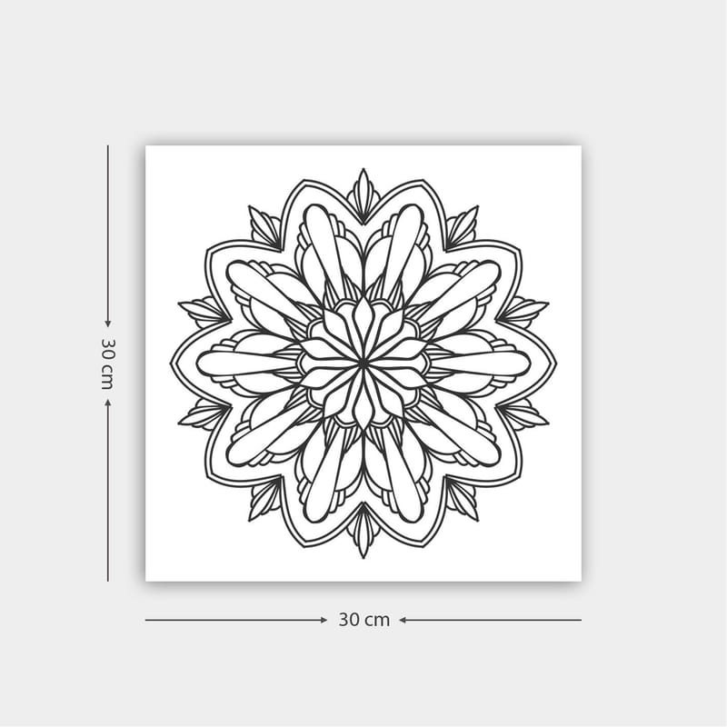 Dekorativ Canvastavla 30x30 cm, Vit|Svart