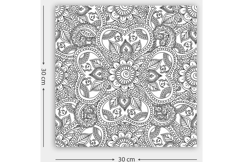 Dekorativ Canvastavla 30x30 cm - Vit|Svart - Inredning & dekor - Tavlor & konst - Canvastavla