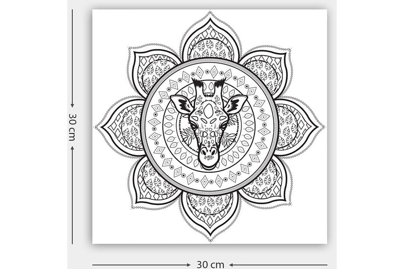 Dekorativ Canvastavla 30x30 cm - Vit|Svart - Inredning & dekor - Tavlor & konst - Canvastavla