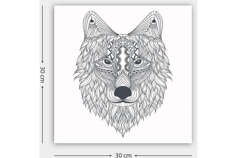 Dekorativ Canvastavla 30x30 cm - Vit|Svart - Inredning & dekor - Tavlor & konst - Canvastavla