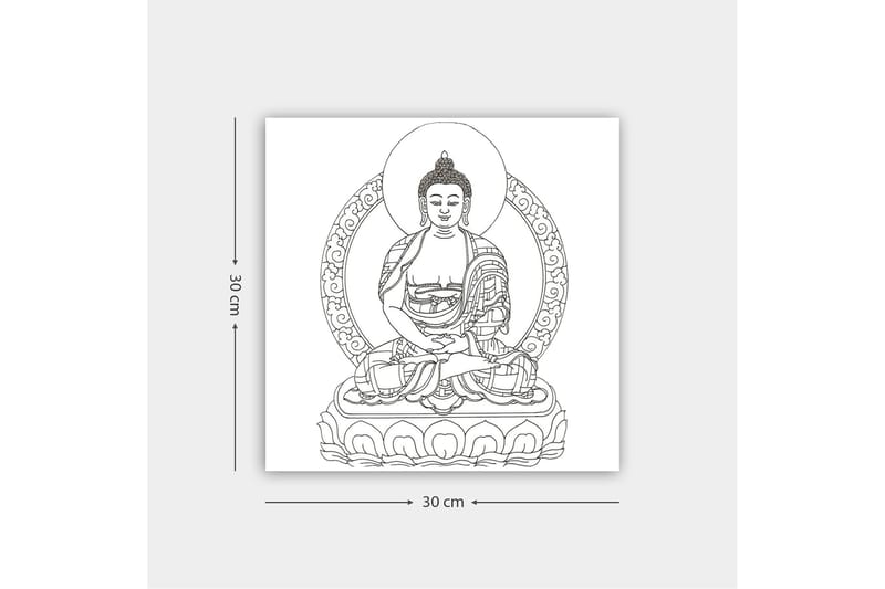 Dekorativ Canvastavla 30x30 cm - Vit|Svart - Inredning & dekor - Tavlor & konst - Canvastavla