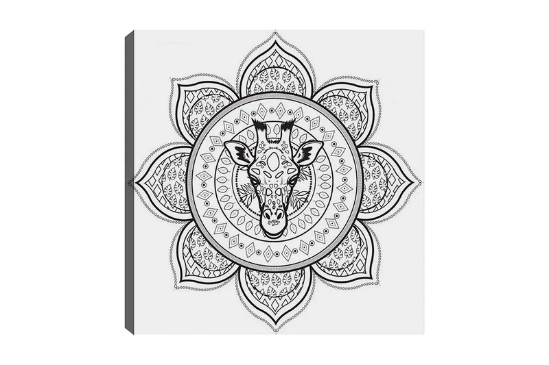 Dekorativ Canvastavla 30x30 cm, Vit|Svart