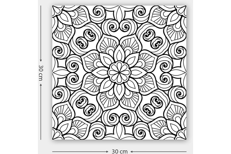 Dekorativ Canvastavla 30x30 cm - Vit|Svart - Inredning & dekor - Tavlor & konst - Canvastavla