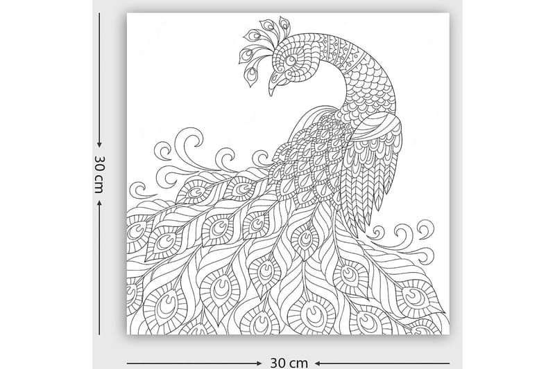 Dekorativ Canvastavla 30x30 cm - Vit|Svart - Inredning & dekor - Tavlor & konst - Canvastavla