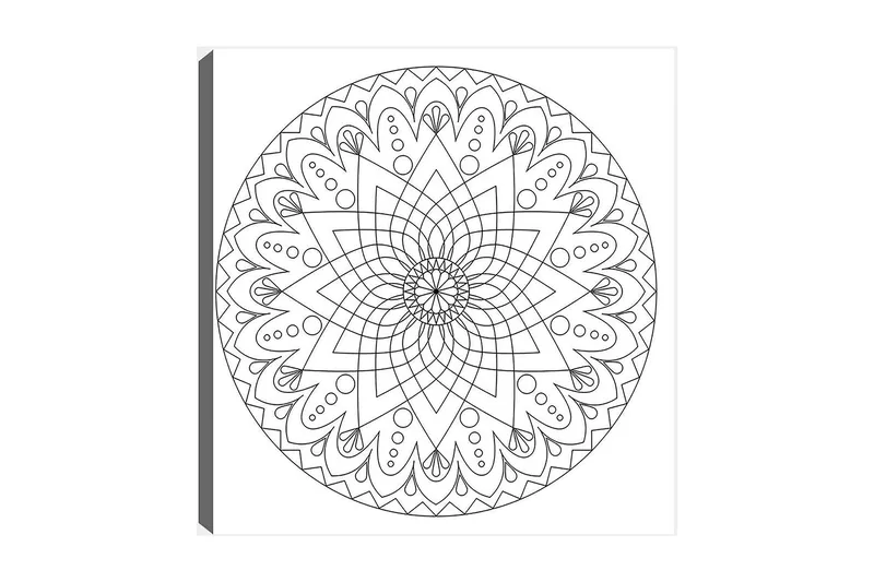 Dekorativ Canvastavla 30x30 cm, Vit|Svart