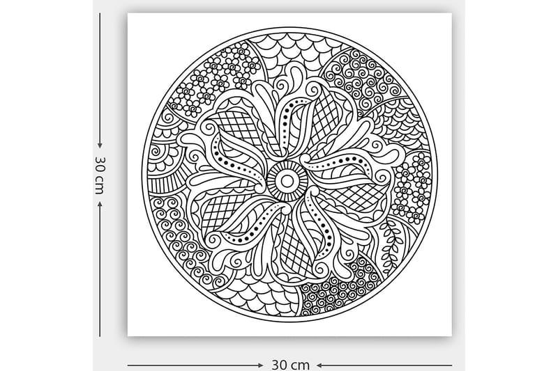 Dekorativ Canvastavla 30x30 cm - Vit|Svart - Inredning & dekor - Tavlor & konst - Canvastavla