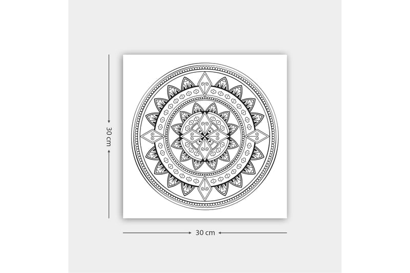 Dekorativ Canvastavla 30x30 cm - Vit|Svart - Inredning & dekor - Tavlor & konst - Canvastavla