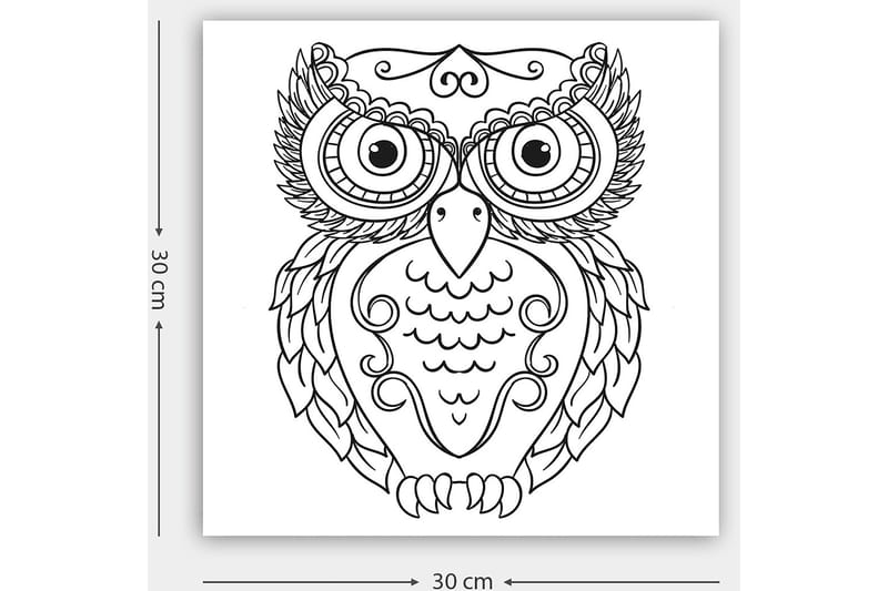 Dekorativ Canvastavla 30x30 cm - Vit|Svart - Inredning & dekor - Tavlor & konst - Canvastavla