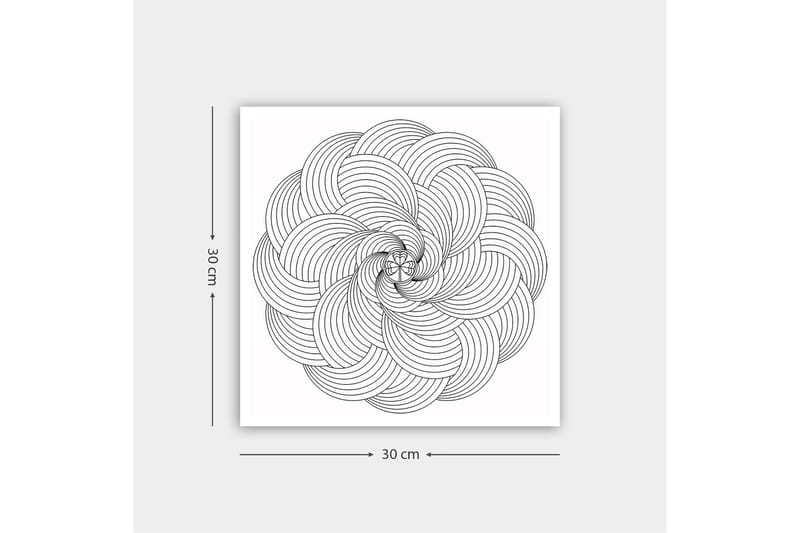 Dekorativ Canvastavla 30x30 cm - Vit|Svart - Inredning & dekor - Tavlor & konst - Canvastavla