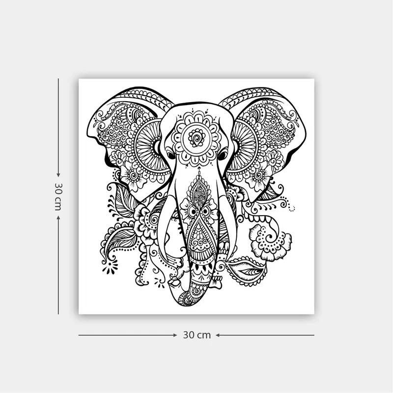 Dekorativ Canvastavla 30x30 cm, Vit|Svart