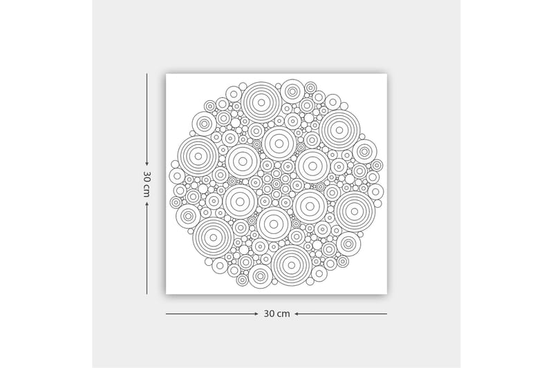 Dekorativ Canvastavla 30x30 cm - Vit|Svart - Inredning & dekor - Tavlor & konst - Canvastavla