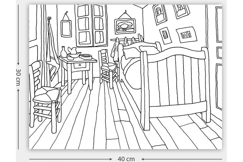 Dekorativ Canvastavla 30x40 cm - Vit|Svart - Inredning & dekor - Tavlor & konst - Canvastavla