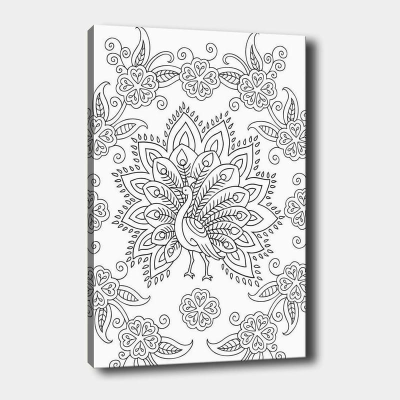 Dekorativ Canvastavla 30x40 cm - Vit|Svart - Inredning & dekor - Tavlor & konst - Canvastavla