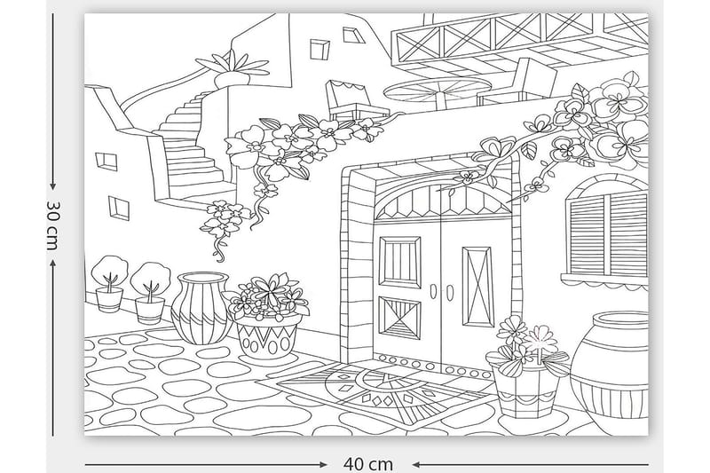 Dekorativ Canvastavla 30x40 cm - Vit|Svart - Inredning & dekor - Tavlor & konst - Canvastavla