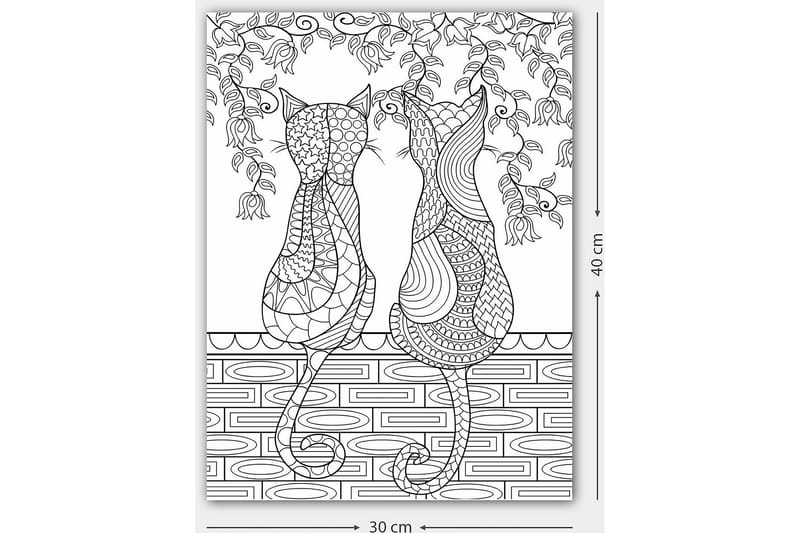 Dekorativ Canvastavla 30x40 cm - Vit|Svart - Inredning & dekor - Tavlor & konst - Canvastavla