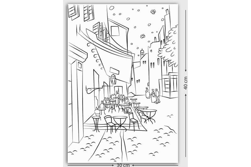 Dekorativ Canvastavla 30x40 cm - Vit|Svart - Inredning & dekor - Tavlor & konst - Canvastavla