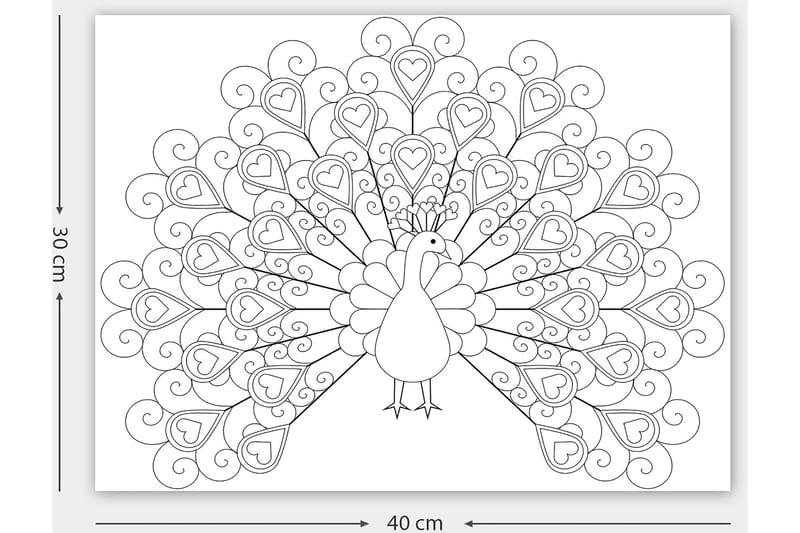 Dekorativ Canvastavla 30x40 cm - Vit|Svart - Inredning & dekor - Tavlor & konst - Canvastavla