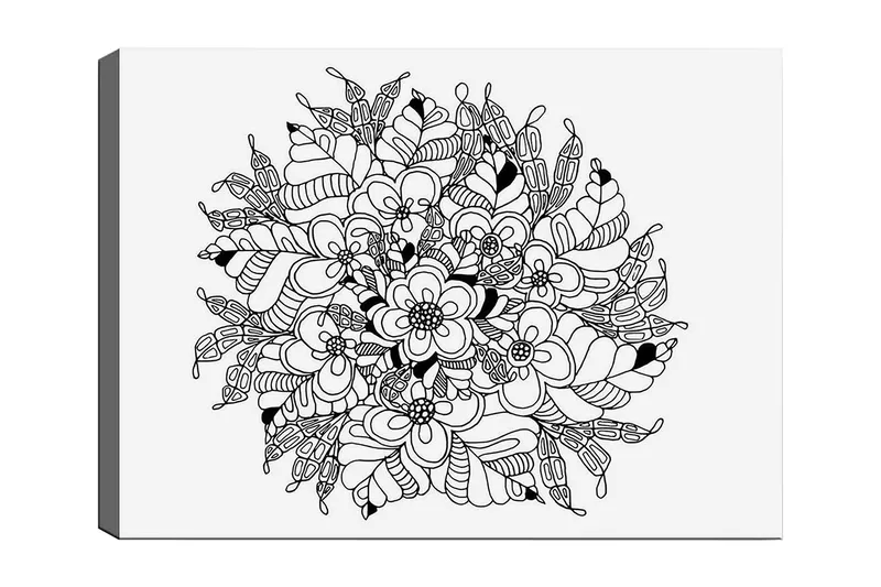 Dekorativ Canvastavla 30x40 cm - Vit|Svart - Inredning & dekor - Tavlor & konst - Canvastavla