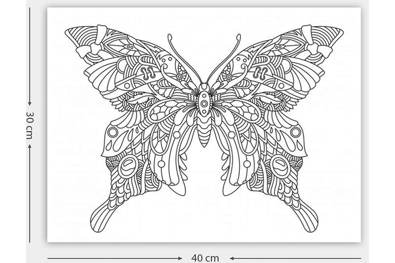 Dekorativ Canvastavla 30x40 cm - Vit|Svart - Inredning & dekor - Tavlor & konst - Canvastavla