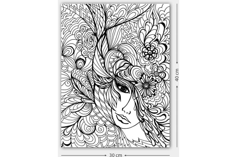 Dekorativ Canvastavla 30x40 cm - Vit|Svart - Inredning & dekor - Tavlor & konst - Canvastavla