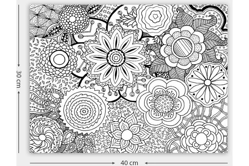 Dekorativ Canvastavla 30x40 cm - Vit|Svart - Inredning & dekor - Tavlor & konst - Canvastavla
