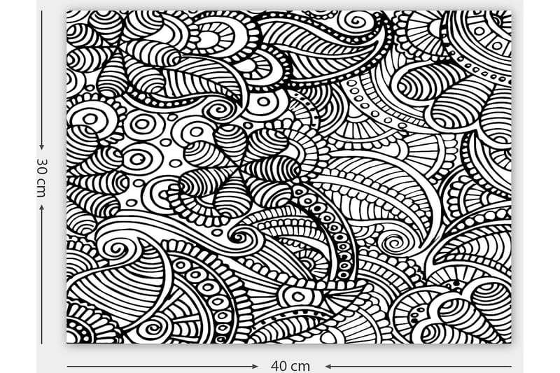 DEKORATIV CANVASTAVLA 30x40 cm Vit|Svart - Inredning & dekor - Tavlor & konst - Canvastavla