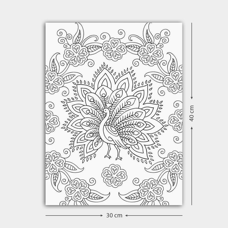 DEKORATIV CANVASTAVLA 30x40 cm Vit|Svart - Inredning & dekor - Tavlor & konst - Canvastavla