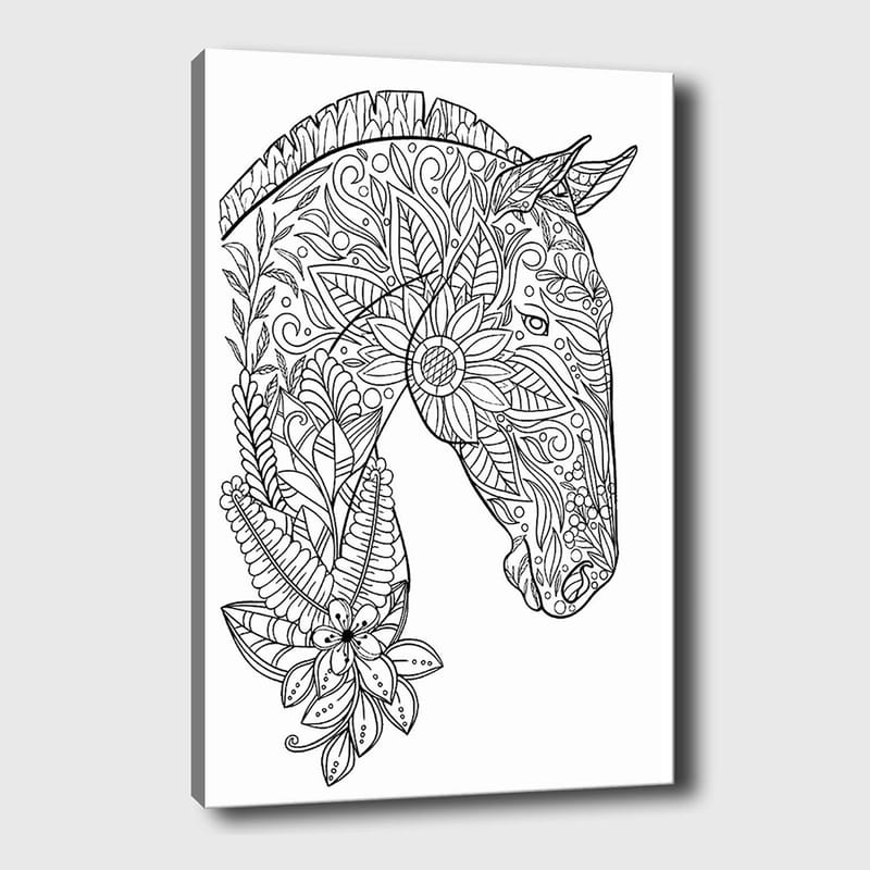 DEKORATIV CANVASTAVLA 30x40 cm Vit|Svart - Inredning & dekor - Tavlor & konst - Canvastavla