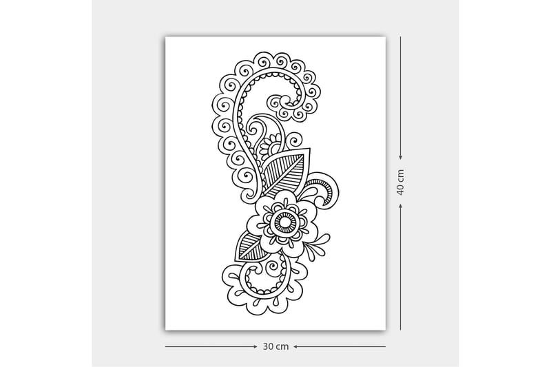 DEKORATIV CANVASTAVLA 30x40 cm Vit|Svart - Inredning & dekor - Tavlor & konst - Canvastavla