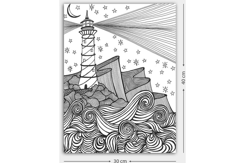 DEKORATIV CANVASTAVLA 30x40 cm Vit|Svart - Inredning & dekor - Tavlor & konst - Canvastavla