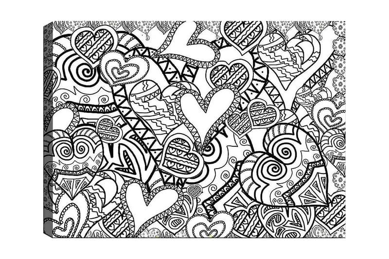 DEKORATIV CANVASTAVLA 30x40 cm Vit|Svart - Inredning & dekor - Tavlor & konst - Canvastavla