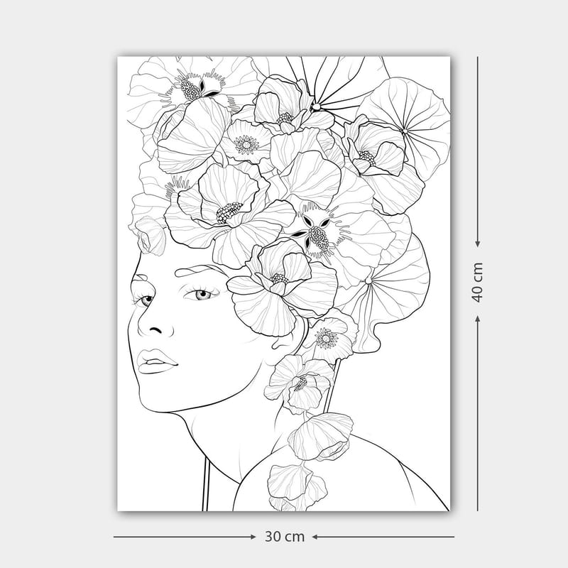 DEKORATIV CANVASTAVLA 30x40 cm Vit|Svart - Inredning & dekor - Tavlor & konst - Canvastavla