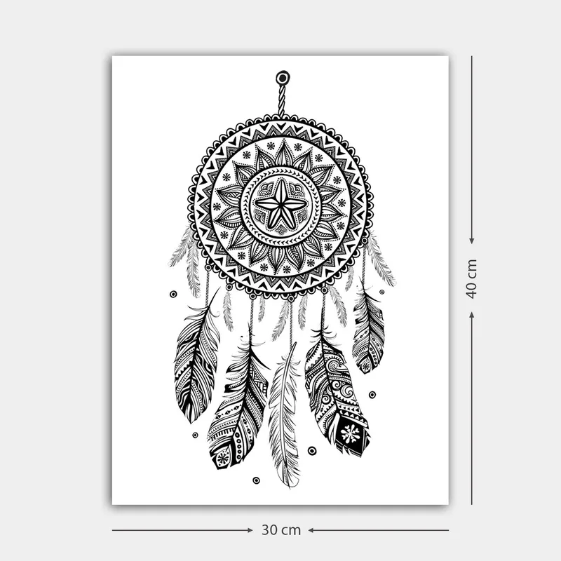 Dekorativ Canvastavla 30x40 cm, Vit|Svart