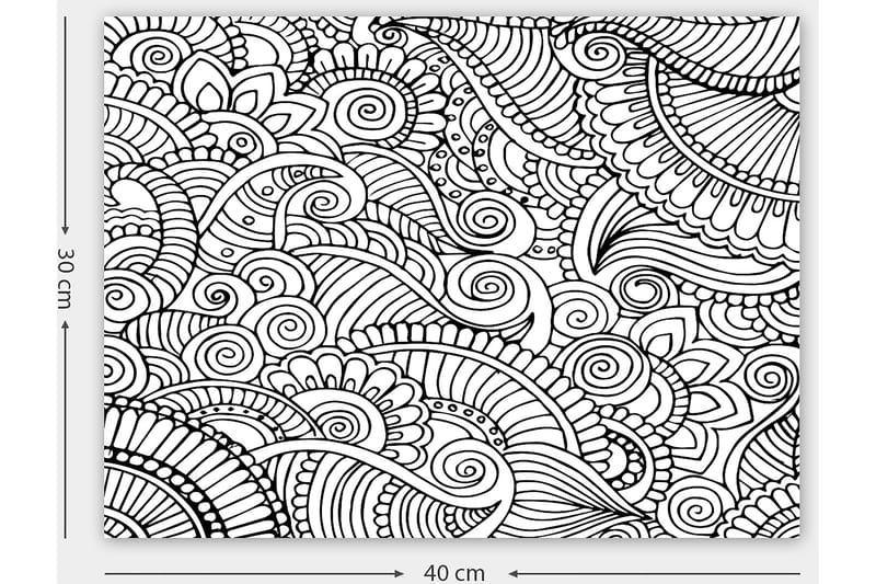 Dekorativ Canvastavla 30x40 cm - Vit|Svart - Inredning & dekor - Tavlor & konst - Canvastavla