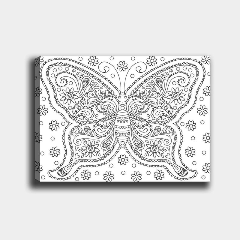 Dekorativ Canvastavla 30x40 cm - Vit|Svart - Inredning & dekor - Tavlor & konst - Canvastavla