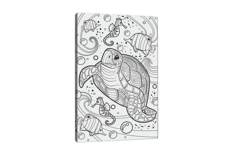 Dekorativ Canvastavla 30x40 cm, Vit|Svart