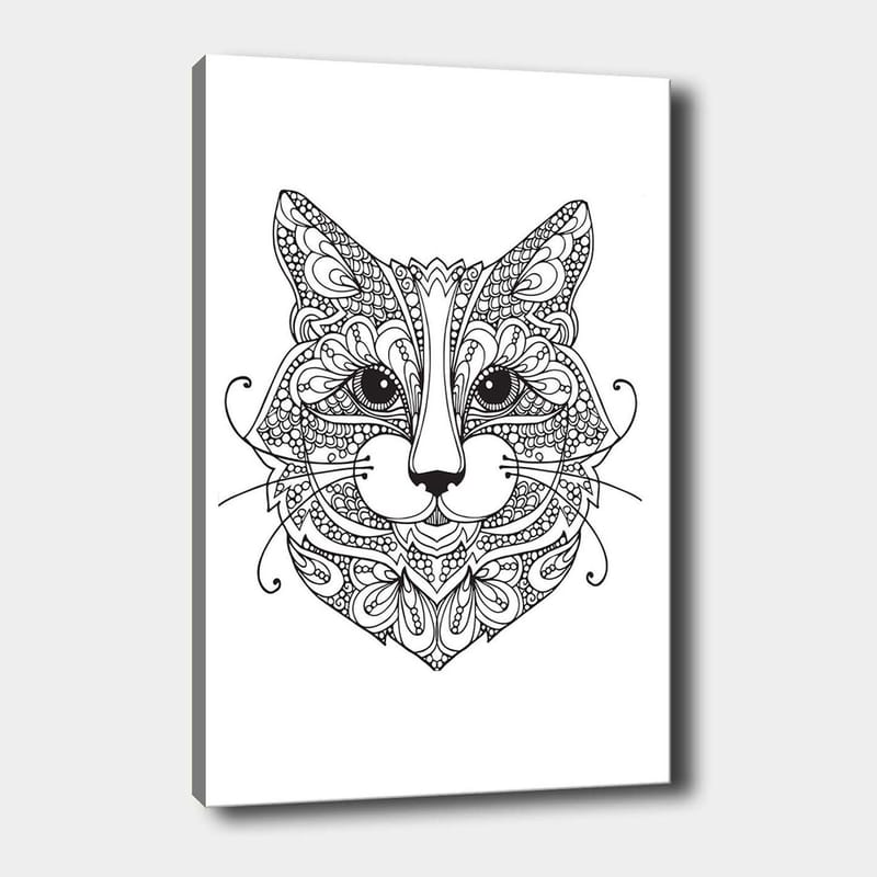 Dekorativ Canvastavla 30x40 cm - Vit|Svart - Inredning & dekor - Tavlor & konst - Canvastavla