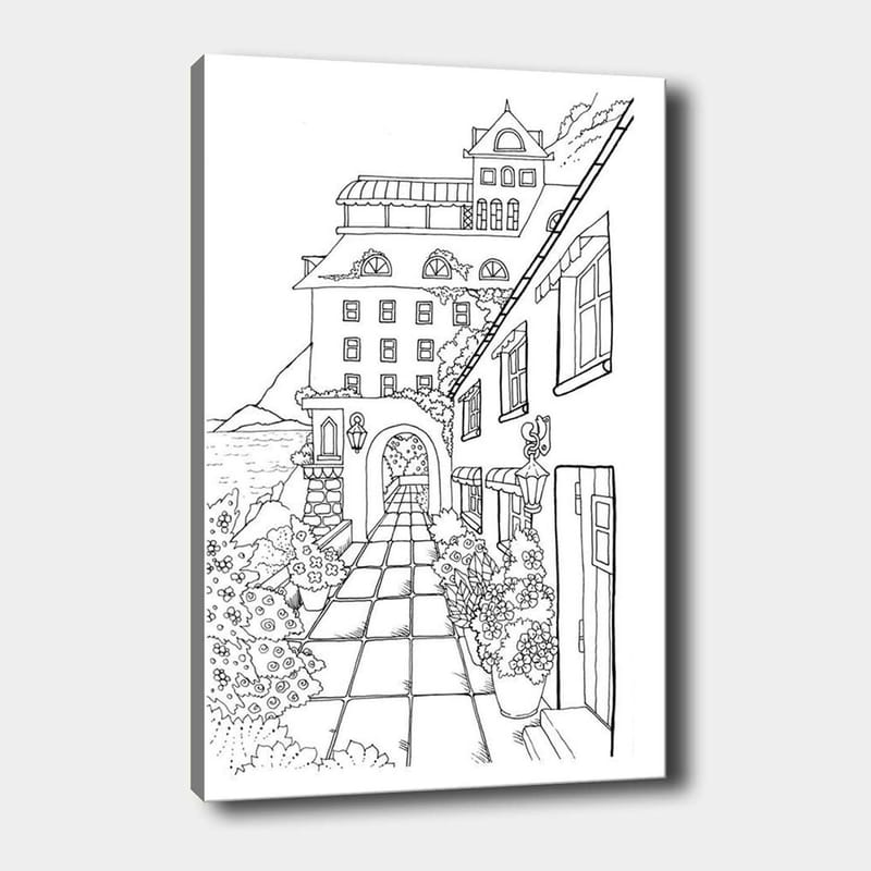 Dekorativ Canvastavla 30x40 cm - Vit|Svart - Inredning & dekor - Tavlor & konst - Canvastavla