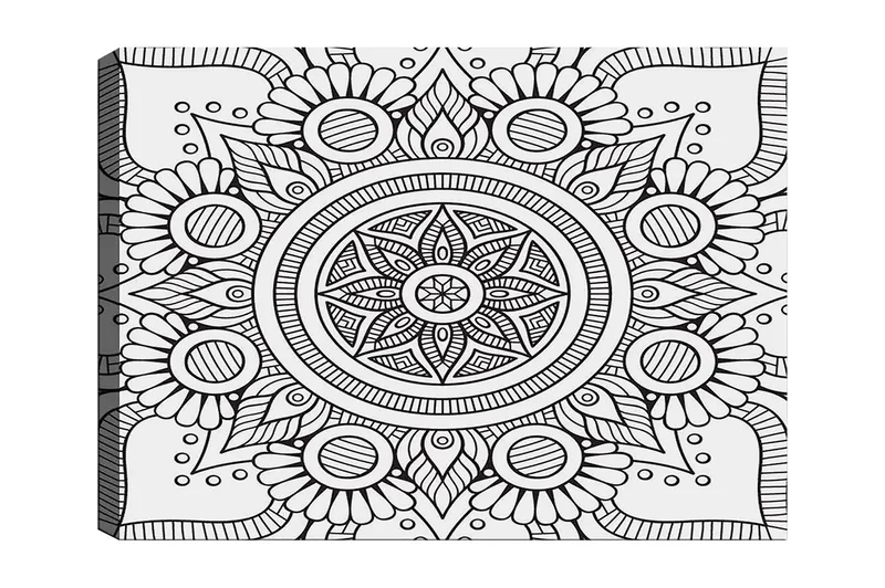 Dekorativ Canvastavla 30x40 cm, Vit|Svart