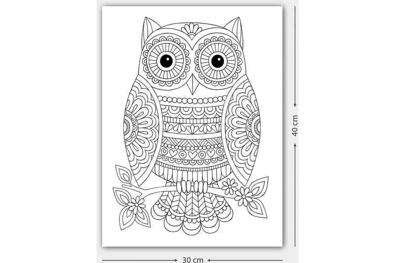 Dekorativ Canvastavla 30x40 cm - Vit|Svart - Inredning & dekor - Tavlor & konst - Canvastavla