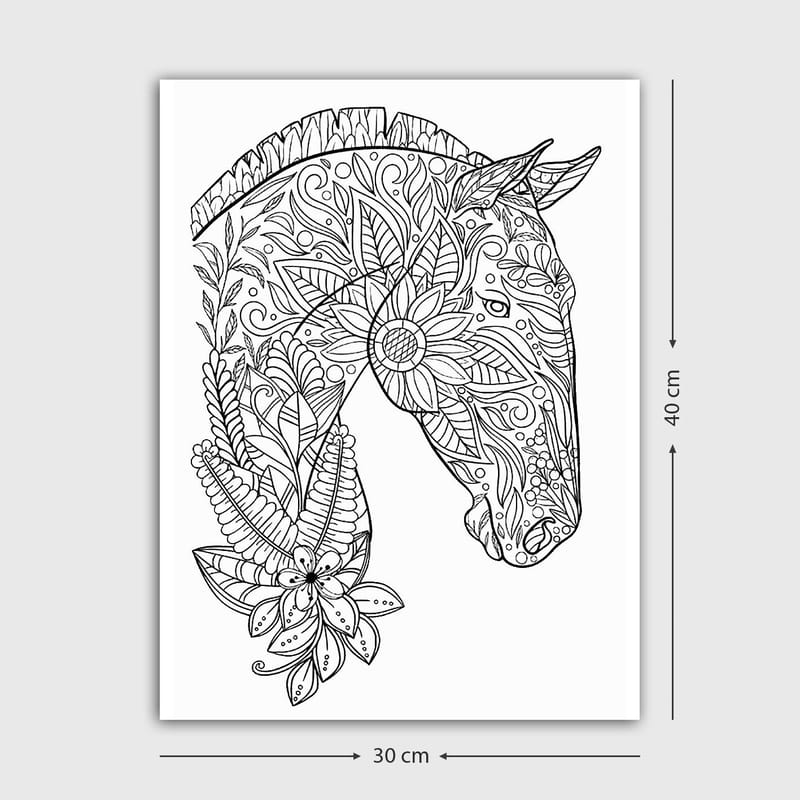 Dekorativ Canvastavla 30x40 cm - Vit|Svart - Inredning & dekor - Tavlor & konst - Canvastavla